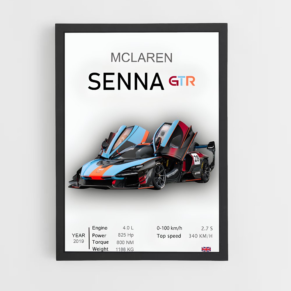 Poster Senna GTR spectaculaire – affiche Mclaren (vue 2)